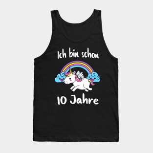 Ich bin schon 10 Jahre alt Einhorn Mädchen Bday Tank Top